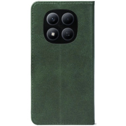 Чехол-книжка Crazy Horse Clasic для Xiaomi Redmi Note 15 Pro+ 5G/Poco M8 Pro 5G Dark Green (Strong)