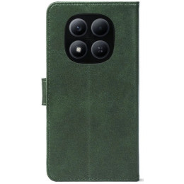 Чохол-книжка Crazy Horse Clasic для Xiaomi Redmi Note 15 Pro 5G Dark Green (Front)