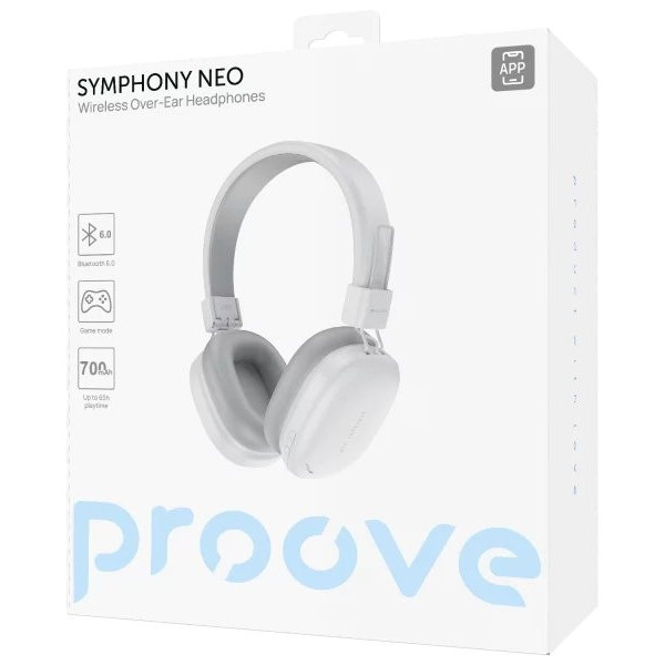 Bluetooth-гарнітура Proove Symphony Neo (APP) White/Gray (HPSN0001AP31)