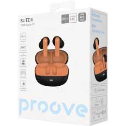 Bluetooth-гарнітура Proove Blitz II TWS with Hybrid ANC (APP) Black/Orange (TWBL2001AP20)