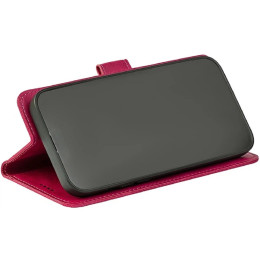 Чохол-книжка Crazy Horse Clasic для Xiaomi Redmi Note 15 Pro 4G Magenta (Front) 2