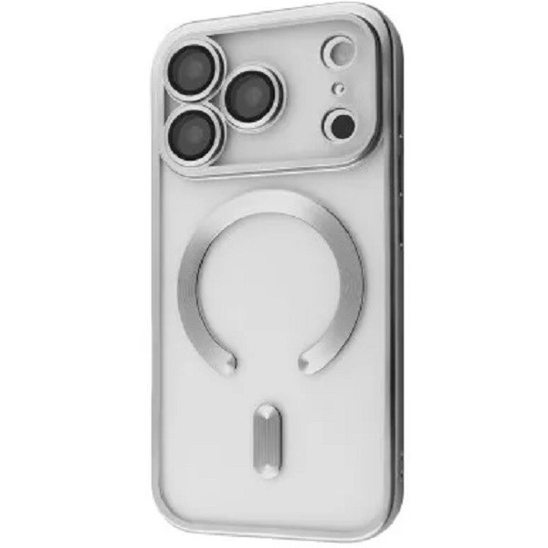 Чехол Metal Matte Case with Magnetic Ring для iPhone 17 Pro White Titanium