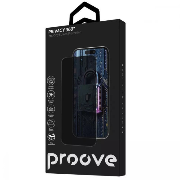 Захисне скло Proove Privacy 360 Installation Box для iPhone 17 Pro Black (PG360I17P001)