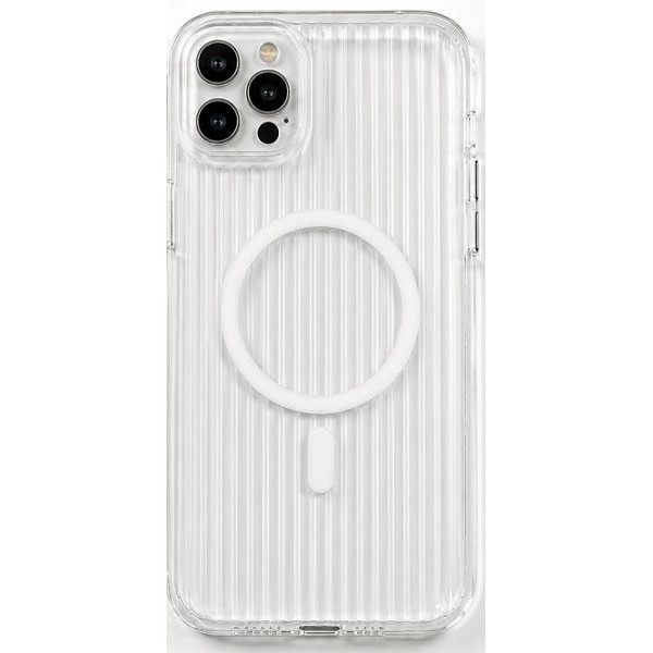 Чехол Corrugated Pattern Case With Magsafe для iPhone 12 Pro Max White