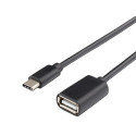 Адаптер ATcom OTG USB 2.0 to Type-C (F/M) 0.1m Black (14716)