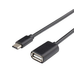 Адаптер ATcom OTG USB 2.0 to Type-C (F/M) 0.1m Black (14716)