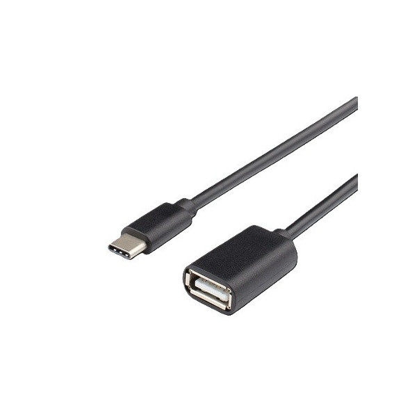 Адаптер ATcom OTG USB 2.0 to Type-C (F/M) 0.1m Black (14716)