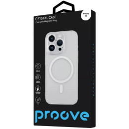 Чехол Proove Crystal Case with Magnetic Ring для iPhone 15 Прозрачный (PCCCIP150001)