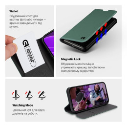 Чехол-книжка ArmorStandart OneFold для Xiaomi Redmi A7 Pro 4G/Poco C81 Pro 4G Green (ARM91221) 2