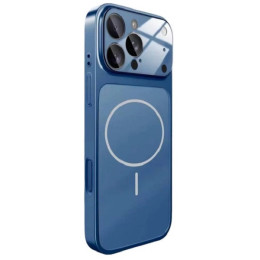 Чохол AG Glass Case With MagSafe для iPhone 15 Pro Blue