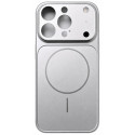 Чехол AG Glass Case With MagSafe для iPhone 15 Pro Max Silver
