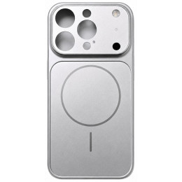 Чохол AG Glass Case With MagSafe для iPhone 15 Pro Max Silver