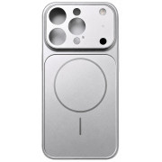 Чохол AG Glass Case With MagSafe для iPhone 15 Pro Max Silver
