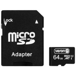 Карта пам'яті Veron microSDHC 64GB UHS-I + SD-адаптер