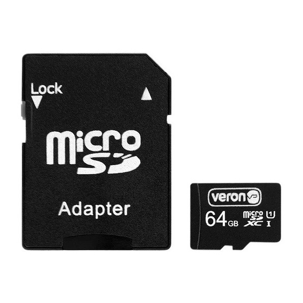 Карта пам'яті Veron microSDHC 64GB UHS-I + SD-адаптер