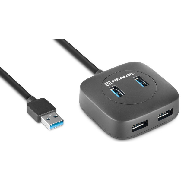 USB HUB REAL-EL HQ-187 4xUSB (EL123110010)