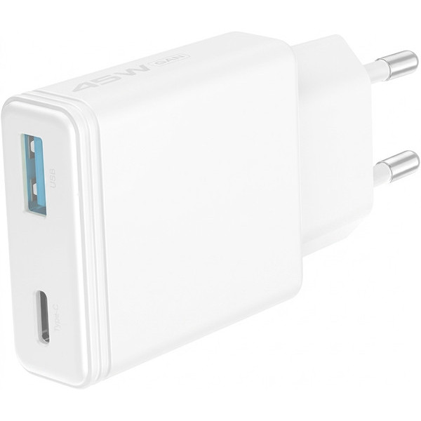 МЗП Proove Slender 45W (Type-C + USB) White (WCSL45110002)