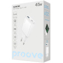 СЗУ Proove Slender 45W (Type-C + USB) White (WCSL45110002)