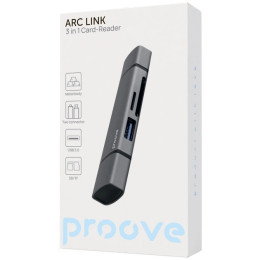Кардрідер Proove Arc Link 3 in 1 (USB3.0+SD Card+MicroSD) Silver (HBAL00210014) 2