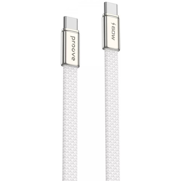 Кабель Proove AirLine Type-C to Type-C 60W 1m White (CCAI60002202)