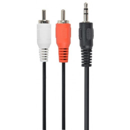 Аудіо-кабель Cablexpert 3.5mm to 2хRCA 5m Black (CCA-458-5M)