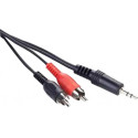 Аудіо-кабель Cablexpert 3.5mm to 2хRCA 5m Black (CCA-458-5M)