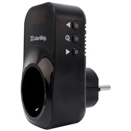 Реле напряжения ColorWay (16A/3680W) 150V-210V/230V-280V DS1 Black (CW-VR16-04D)
