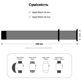 Ремінець ArmorStandart Sport Band для Apple Watch 42 (Series 10)/41/40/38 Denim Blue (ARM51940)