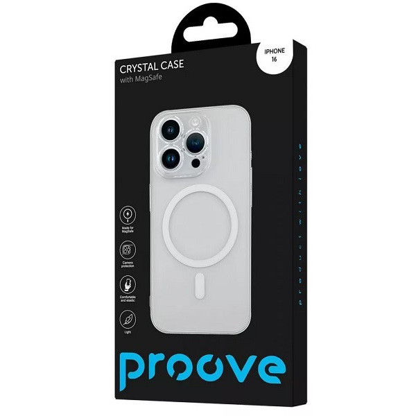 Чохол Proove Crystal Case with Magnetic Ring для iPhone 16 Прозорий (PCCCIP160001)