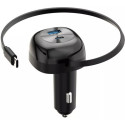 Автомобільний зарядний пристрій Proove Pulsar 65W (Type-C + USB) + Retractable Type-C Cable Black (CCPR65110001)