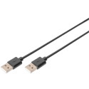 Кабель Digitus USB to USB (M/M) 1,8m Black (AK-300100-018-S)