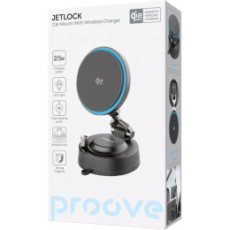 Автомобільний тримач з БЗП Proove JetLock Qi2.2 25W Black (WHJL25010001) 2