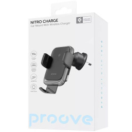 Автомобільний тримач з БЗП Proove Nitro Charge 15W Matte Black (WHNC15002005) 2