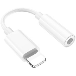 Перехідник Hoco LS34 Lightning to 3.5mm White