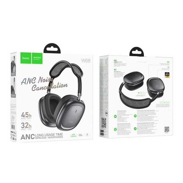 Bluetooth-гарнітура Hoco W68 Calma Metal Grey
