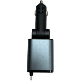 Автомобільний зарядний пристрій DM PT-47 USB+2xType-C 50W Black