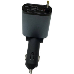 Автомобільний зарядний пристрій DM PT-47 USB+2xType-C 50W Black 2
