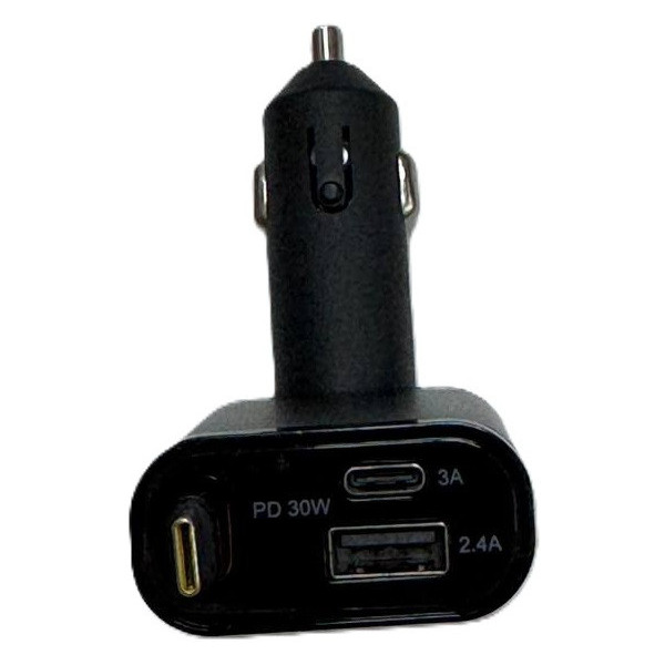Автомобильное зарядное устройство DM PT-47 USB+2xType-C 50W Black