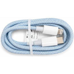 Кабель для зарядки iPhone Lightning Type-C 1m блакитний