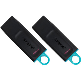 Флеш пам'ять Kingston DT Exodia 64GB USB 3.2 Black/Blue 2 Pieces (DTX/64GB-2P)