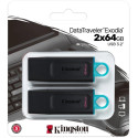 Флеш пам'ять Kingston DT Exodia 64GB USB 3.2 Black/Blue 2 Pieces (DTX/64GB-2P)