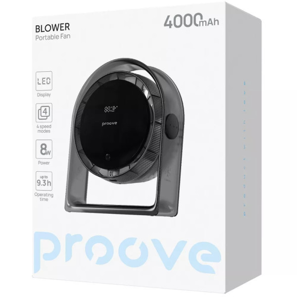 Вентилятор портативний Proove Blower Gray (PFBR08002003)