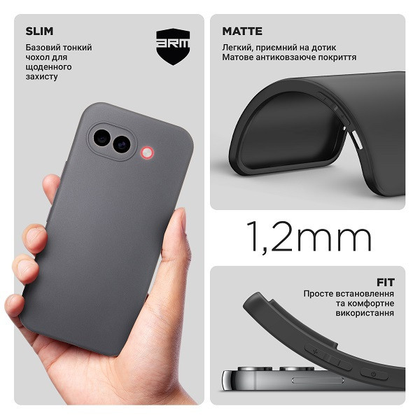 Чехол ArmorStandart Matte Slim Fit Camera Cov для Google Pixel 10a 5G Black (ARM90517)