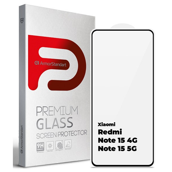Захисне скло ArmorStandart Edge Glue Curved для Xiaomi Redmi Note 15 4G/Note 15 5G (ARM90044)