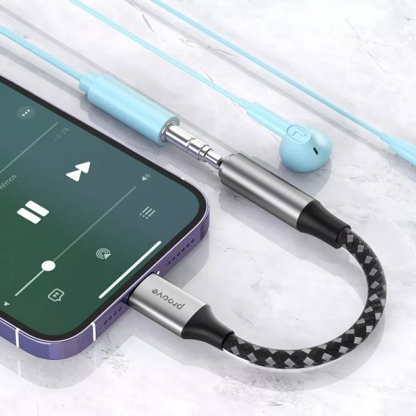 Адаптер Proove SoundMesh Lightning to 3.5 mm Gray (ACSM00005101)