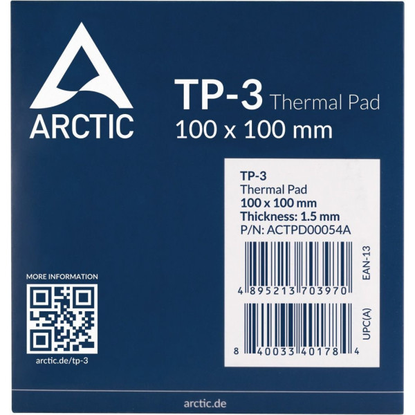Термопрокладка Arctic TP-3 100х100х1.5 мм (ACTPD00054A)