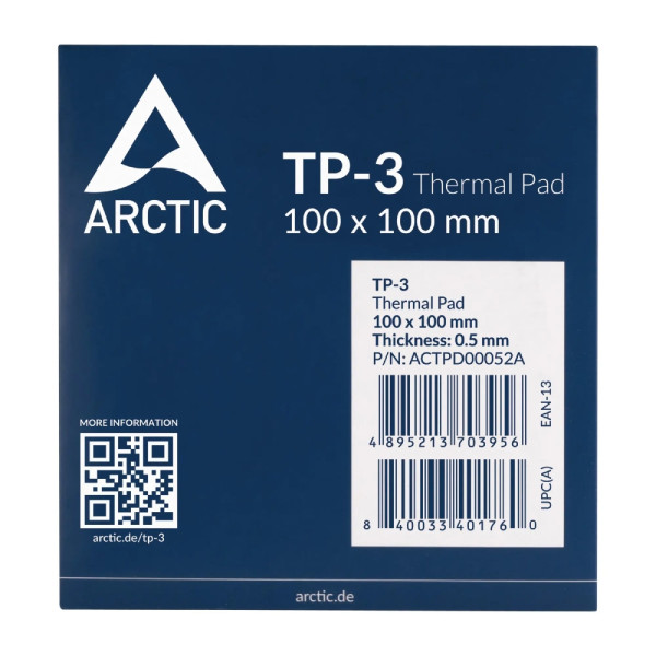 Термопрокладка Arctic TP-3 100х100х0.5 мм (ACTPD00052A)