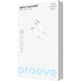 Кабель Proove Simple Silicone USB to Type-C 3A 1m White (CCSS15001202) 2