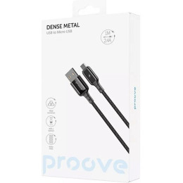 Кабель Proove Dense Metal USB to Micro 2.4A 1m Black (CCDM20001301)
