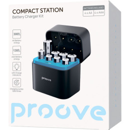 Зарядний Пристрій з АКБ Proove Compact Station 8pcs (4xAAA + 4xAA) Black (RBCS00000001)